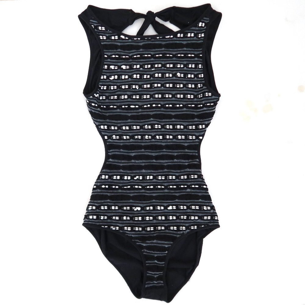 AMIR SLAMA square neck one piece swimsuit open back